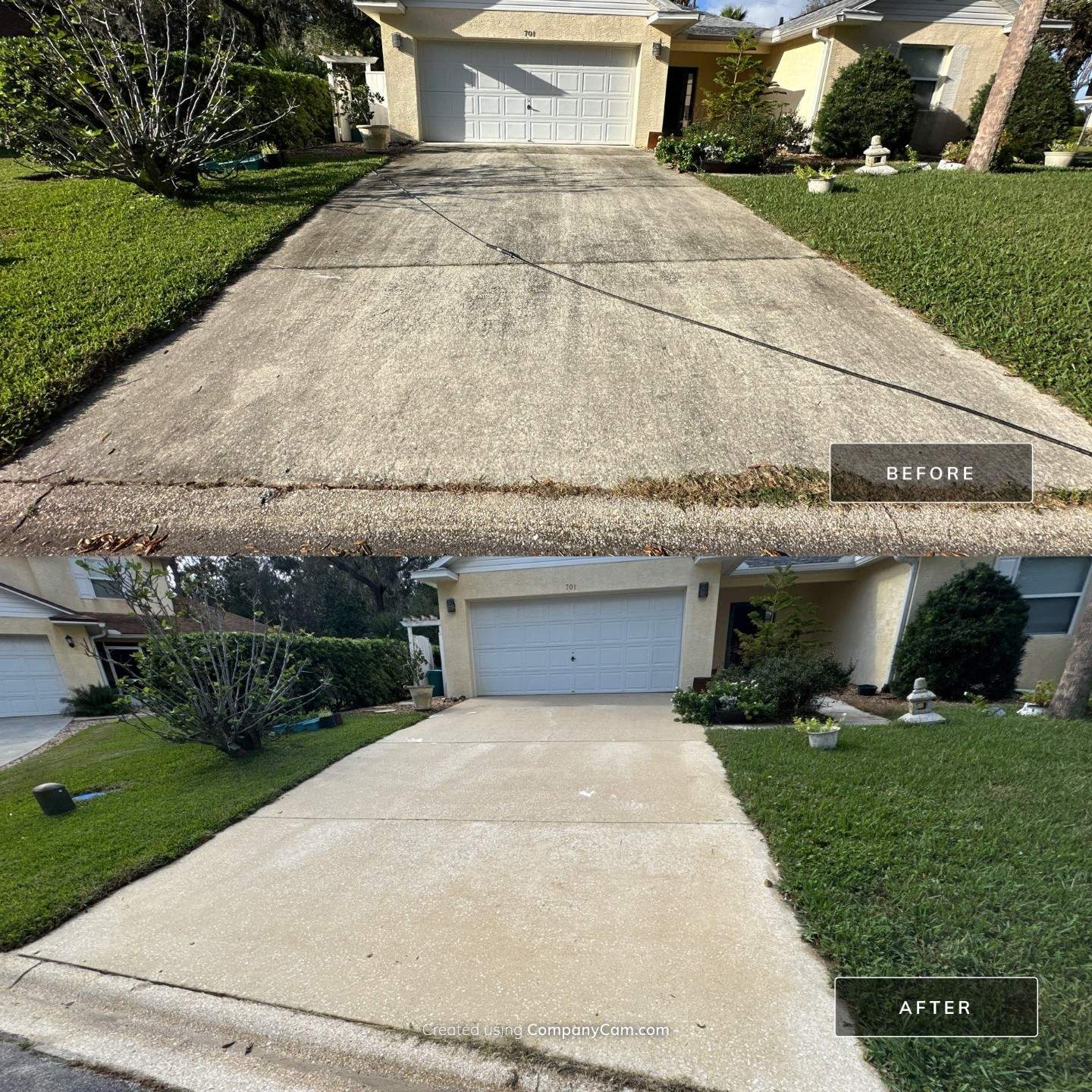 Full Exterior Refresh on Palm Hammock Circle: House Washing, Driveway & Sidewalk Cleaning, and Screened Porch Cleaning in St. Augustine, FL