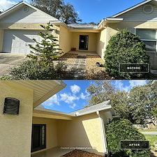 Full-Exterior-Refresh-on-Palm-Hammock-Circle-House-Washing-Driveway-Sidewalk-Cleaning-and-Screened-Porch-Cleaning-in-St-Augustine-FL 1